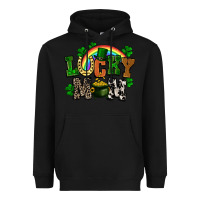 Black lucky mom St. Patricks Day Heavyweight Hoodie - FaDigitalArtStudio