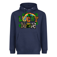Navy lucky mom St. Patricks Day Heavyweight Hoodie - FaDigitalArtStudio