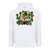 White lucky mom St. Patricks Day Heavyweight Hoodie - FaDigitalArtStudio