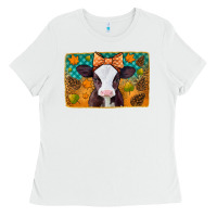 White autumn baby cow Ladies Tee - Jasminsmagicworld