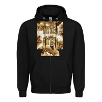 Black Mama with leopard and cowhide regular can cooler Zipper Hoodie - HowdyJamesFarm