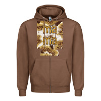 Chestnut Mama with leopard and cowhide regular can cooler Zipper Hoodie - HowdyJamesFarm