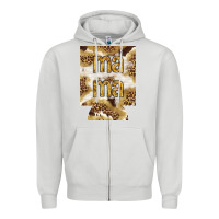 Dove Grey Mama with leopard and cowhide regular can cooler Zipper Hoodie - HowdyJamesFarm