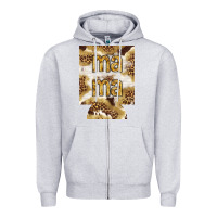 Heather Grey Mama with leopard and cowhide regular can cooler Zipper Hoodie - HowdyJamesFarm