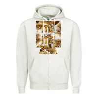 Oatmeal Heather Mama with leopard and cowhide regular can cooler Zipper Hoodie - HowdyJamesFarm