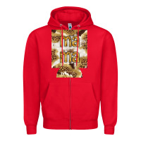 Red Mama with leopard and cowhide regular can cooler Zipper Hoodie - HowdyJamesFarm