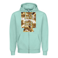 Seafoam Mama with leopard and cowhide regular can cooler Zipper Hoodie - HowdyJamesFarm