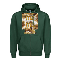 Sports Green Mama with leopard and cowhide regular can cooler Zipper Hoodie - HowdyJamesFarm