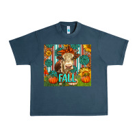 Midnight Navy Western Fall Cow Urban Heavy Tee - LillyAllenDesigns