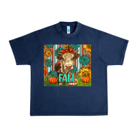 Navy Western Fall Cow Urban Heavy Tee - LillyAllenDesigns