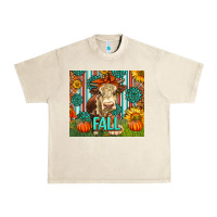 Sandshell Western Fall Cow Urban Heavy Tee - LillyAllenDesigns