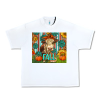 White Western Fall Cow Urban Heavy Tee - LillyAllenDesigns