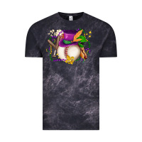 Cloud Black mardi gras baseball Vintage Tee - LillyAllenDesigns