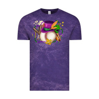 Cloud Purple mardi gras baseball Vintage Tee - LillyAllenDesigns