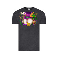 Vintage Black mardi gras baseball Vintage Tee - LillyAllenDesigns