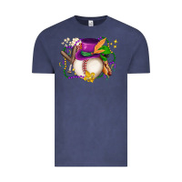 Vintage Denim mardi gras baseball Vintage Tee - LillyAllenDesigns