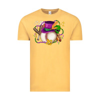 Vintage Mustard mardi gras baseball Vintage Tee - LillyAllenDesigns