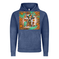 Vintage Denim Western Hay Fall Cow Vintage Hoodie - LillyAllenDesigns