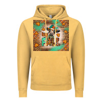 Vintage Mustard Western Hay Fall Cow Vintage Hoodie - LillyAllenDesigns