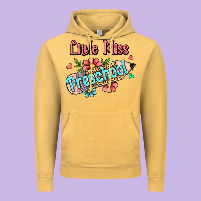 Little Miss Preschool Vintage Hoodie Designed By Ranaportraitstore