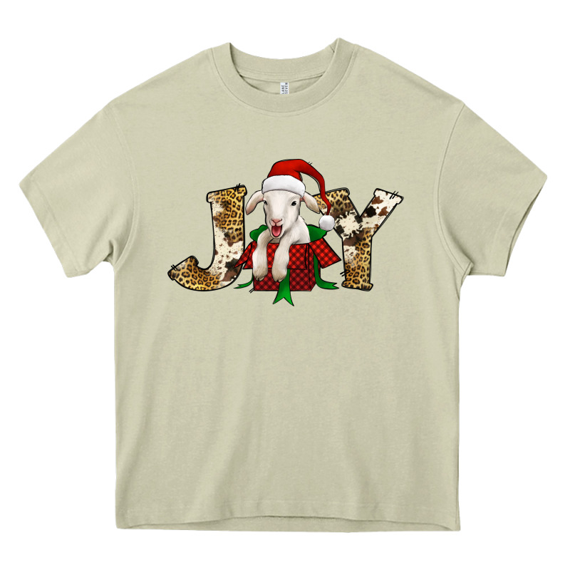 Joy Christmas Lamb Heavy Core Tee by Jasminsmagicworld | Teevron