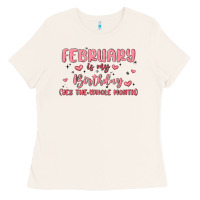 Bone february is my birthday yes the whole month malia Ladies Tee - MaliasSmallBusiness