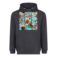 Dentist Coffee Cups Toothpaste And Teeth With Cowhide Seamless Pattern Heavyweight Hoodie | Teevron