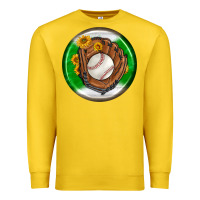 Lemon baseball with sunflower round earrings Premium Sweatshirt - BundleAndBundleShop