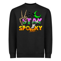 Black Stay spooky Heavyweight Sweatshirt - NancyCooperArtShop