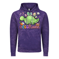 Cloud Purple easter stegosaurus delight Vintage Hoodie - LillyAllenDesigns