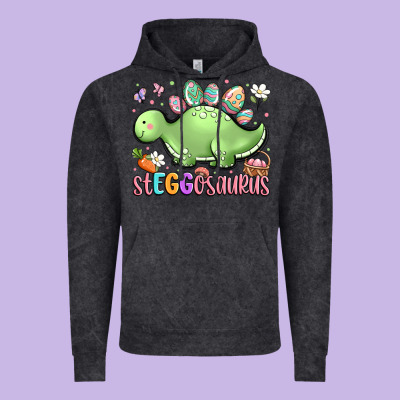 Easter Stegosaurus Delight Vintage Hoodie Designed By Lillyallendesigns