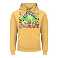 Vintage Mustard easter stegosaurus delight Vintage Hoodie - LillyAllenDesigns