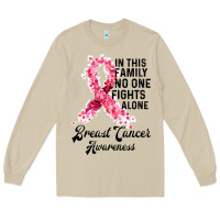 Mushroom in this family fights alone breast cancer awareness Long Sleeve Tee - Bettercallsaul