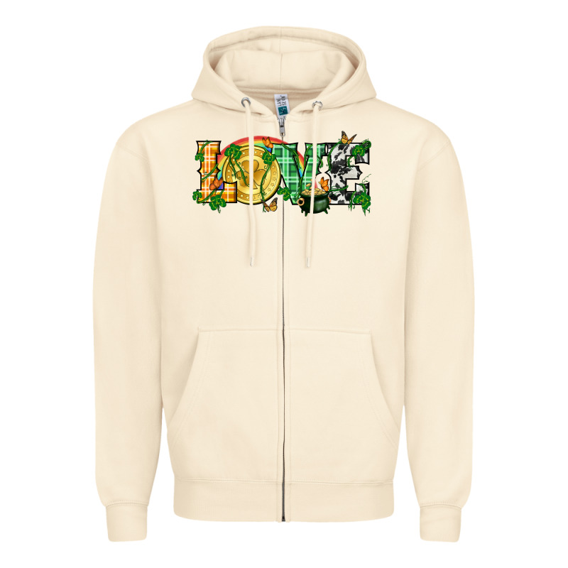 Western Love St. Patrick's Day P Zipper Hoodie by CowGirlArtShop | Teevron