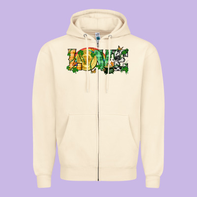Western Love St. Patrick's Day P Zipper Hoodie Designed By Cowgirlartshop