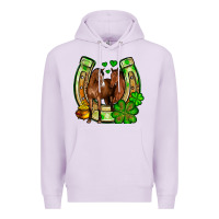 Lilac St. Patrick's Day horse horseshoe Premium Hoodie - OliviaCreatesArt