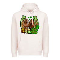 Pale Pink St. Patrick's Day horse horseshoe Premium Hoodie - OliviaCreatesArt