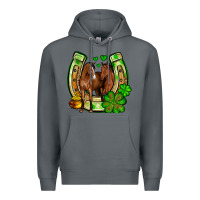 Rock St. Patrick's Day horse horseshoe Premium Hoodie - OliviaCreatesArt