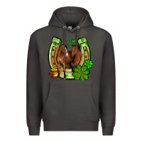 Smoke St. Patrick's Day horse horseshoe Premium Hoodie - OliviaCreatesArt