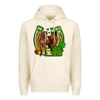 Tofu St. Patrick's Day horse horseshoe Premium Hoodie - OliviaCreatesArt