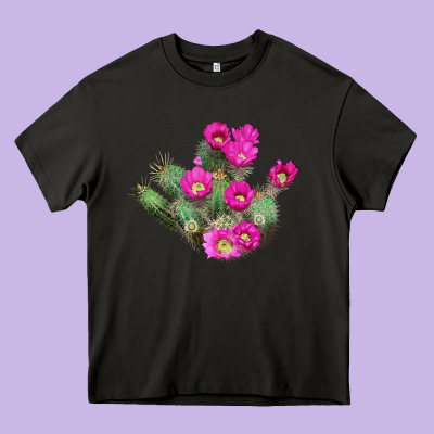 Strawberry Hedgehog Cactus Heavy Core Tee Designed By Lillyallendesigns