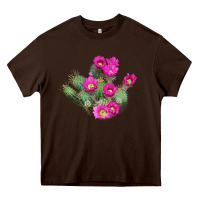 Chocolate Brown strawberry hedgehog cactus Heavy Core Tee - LillyAllenDesigns