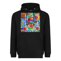 Black hippie coffee cups and flowers and peace seamless pattern bbs Heavyweight Hoodie - BundleAndBundleShop
