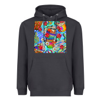 Smoke hippie coffee cups and flowers and peace seamless pattern bbs Heavyweight Hoodie - BundleAndBundleShop