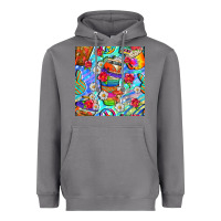 Storm hippie coffee cups and flowers and peace seamless pattern bbs Heavyweight Hoodie - BundleAndBundleShop