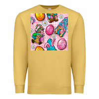 Antique Gold Easter Gnomies Seamless Pattern Premium Sweatshirt - BundleAndBundleShop