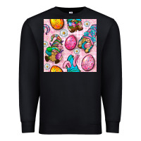 Black Easter Gnomies Seamless Pattern Premium Sweatshirt - BundleAndBundleShop