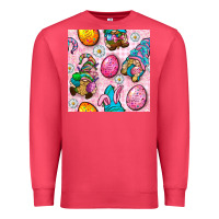 Cardinal Easter Gnomies Seamless Pattern Premium Sweatshirt - BundleAndBundleShop