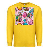 Lemon Easter Gnomies Seamless Pattern Premium Sweatshirt - BundleAndBundleShop