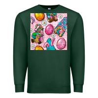 Sports Green Easter Gnomies Seamless Pattern Premium Sweatshirt - BundleAndBundleShop